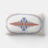 アートデコの要素をバラ金ゴールド&ブルー ランバークッション (裏面)