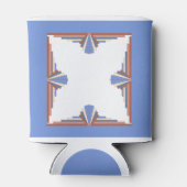 アートデコの要素をバラ金ゴールド&ブルー 缶クーラー (裏面)