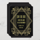 アートデコの「Save the date」ウェディング招待状 招待状 (正面/裏面)