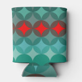 アートデコインスパイアティール（緑がかった色）&レッド抽象芸術 缶クーラー (裏面)