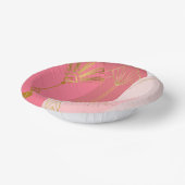 アートデコインスパイアピンクの色合い金ゴールド ペーパーボウル (傾斜あり)