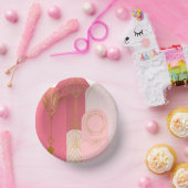 アートデコインスパイアピンクの色合い金ゴールド ペーパーボウル (パーティー)