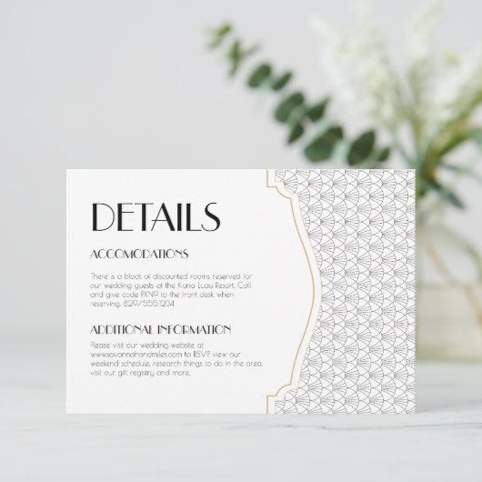 アートデコウェディング詳細カード挿入 サンキューカード (スタンド正面)