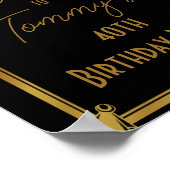 アートデコウェルカムポスターバースデーパーティー ポスター (角)