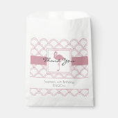 アートデコウェーブパターン ピンクフライング 誕生日 フェイバーバッグ (正面)