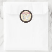 アートデコエンゲージメントパーティーシャワーの招待状 ラウンドシール (バッグ)