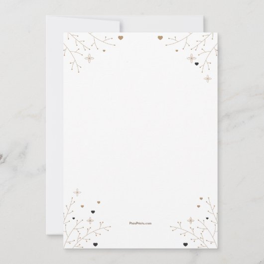 アートデコエンゲージメント写真招待状 招待状 (裏面)