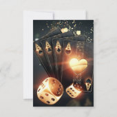 アートデコカジノバースデー遊タズカード招待状 招待状 (裏面)