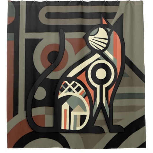 アートデコキャット シャワーカーテン (正面)