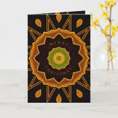 アートデコクリスマスグリーティングカード カード (黄色い花)