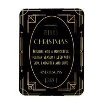 アートデコクリスマスホリデーフォトマグネット