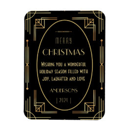 アートデコクリスマスホリデーフォトマグネット マグネット