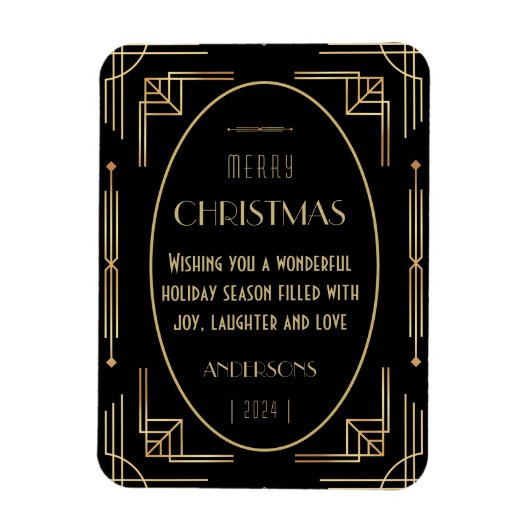 アートデコクリスマスホリデーフォトマグネット マグネット (縦)