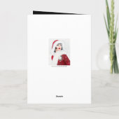 アートデコクリスマスホリデーレトロレディーメッセージを追加 シーズンカード (裏面)