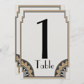 アートデコゴールドポッシュテーブルナンバー 招待状 (正面/裏面)