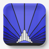 アートデコサンインブルー紙プレート ペーパープレート (正面)