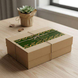 アートデコスタイルのオリーブイエロー花柄 返信先住所ラベル ラベル