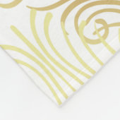 アートデコスタイルのジオメトリシームレスなパターン（黒） フリースブランケット (角)