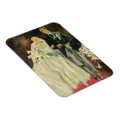 アートデコスタイルのヴィンテージ結婚式　新婦と新郎　新婚カップル マグネット (右側)