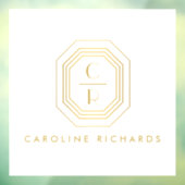 アートデコスタックモノグラムロゴ ゴールド/ホワイト ウィンドウサイン (シート3)