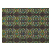 アートデコティール(緑がかった色)グリーンターコイズ孔雀フェザー テーブルクロス (正面(横))