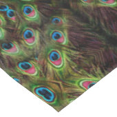 アートデコティール(緑がかった色)グリーンターコイズ孔雀フェザー テーブルクロス (アングル)