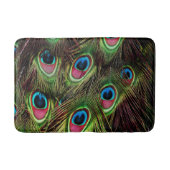 アートデコティール(緑がかった色)グリーンターコイズ孔雀フェザー バスマット (正面)