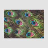 アートデコティール（緑がかった色）グリーンターコイズ孔雀フェザー 薄葉紙 (正面)