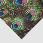 アートデコティール（緑がかった色）グリーンターコイズ孔雀フェザー 薄葉紙 (詳細)