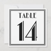 アートデコテーブルナンバー14 招待状 (裏面)