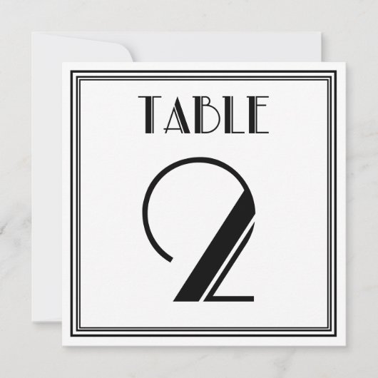 アートデコテーブルナンバー2 招待状 (正面)