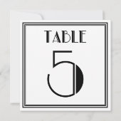 アートデコテーブルナンバー5 招待状 (裏面)