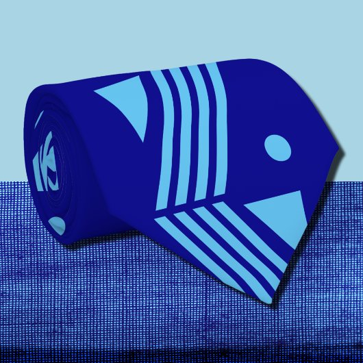 アートデコパターン – dark&sky blue ネクタイ