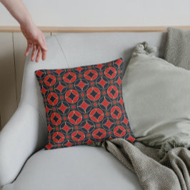 アートデコパターンno2 in red & black装飾用クッション クッション