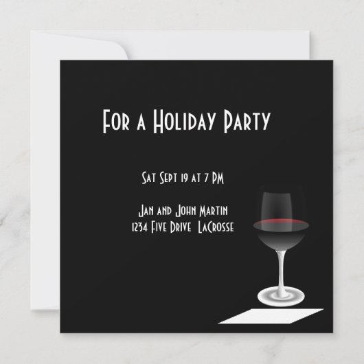 アートデコパーティー招待状 ご参加ください オーダーメイド 招待状 (裏面)