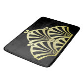 アートデコファンパターン黒金ゴールドエレガントヴィンテージ バスマット (アングル)