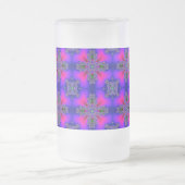 アートデコフラワーズインレトロスタイル フロストグラスビールジョッキ (中央)