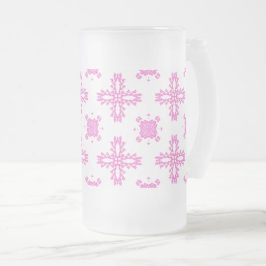 アートデコフラワーズインレトロスタイル フロストグラスビールジョッキ (正面右)