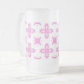 アートデコフラワーズインレトロスタイル フロストグラスビールジョッキ (正面左)