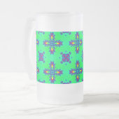 アートデコフラワーズインレトロスタイル フロストグラスビールジョッキ (正面左)