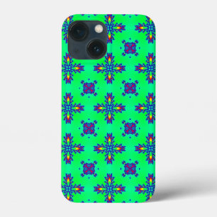 アートデコフラワーズインレトロスタイル iPhone 13 MINIケース