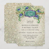 アートデコペコフクのスパンコール映画チケット 招待状 (正面/裏面)