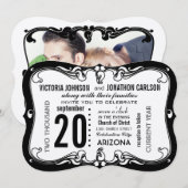 アートデコモダンウェディング 招待状 (正面/裏面)