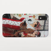 アートデコレトロなビンテージのクリスマス·レディーズ Case-Mate iPhoneケース (裏面(横))