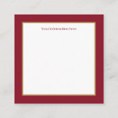 アートデコレトロヴィンテージクリスマスレディー スクエア名刺 (裏面)