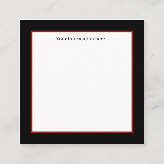 アートデコレトロヴィンテージクリスマス スクエア名刺 (裏面)