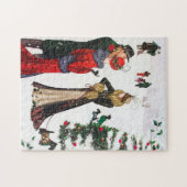 アートデコヴィンテージピープルクリスマスホリデイ ジグソーパズル (横)