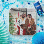 アートデコヴィンテージレディースパーティー紙プレート ペーパープレート (パーティー)