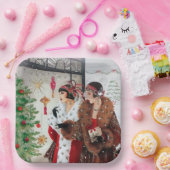 アートデコヴィンテージレディースパーティー紙プレート ペーパープレート (パーティー)