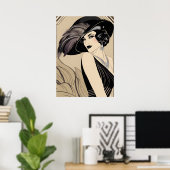 アートデコヴィンテージ20sガールウォールポスター ポスター (ホームオフィス)